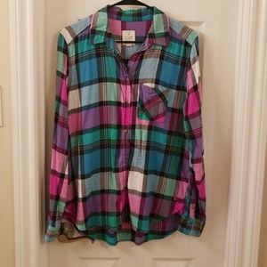 Vintage Boyfriend Plaid Shirt